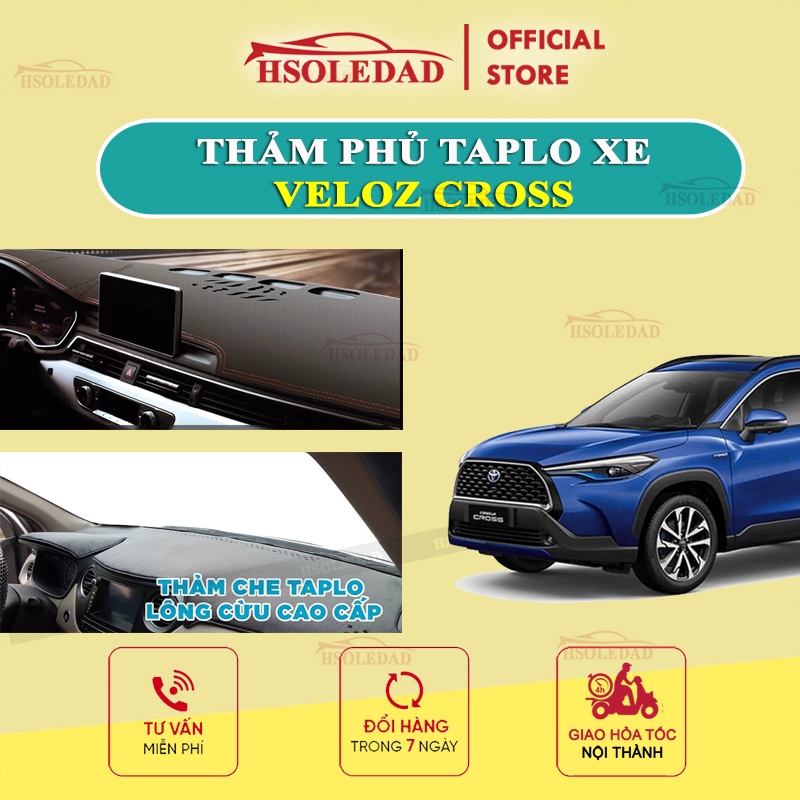 Thảm taplo Veloz  bằng lông Cừu 3 lớp hoặc Da Cacbon