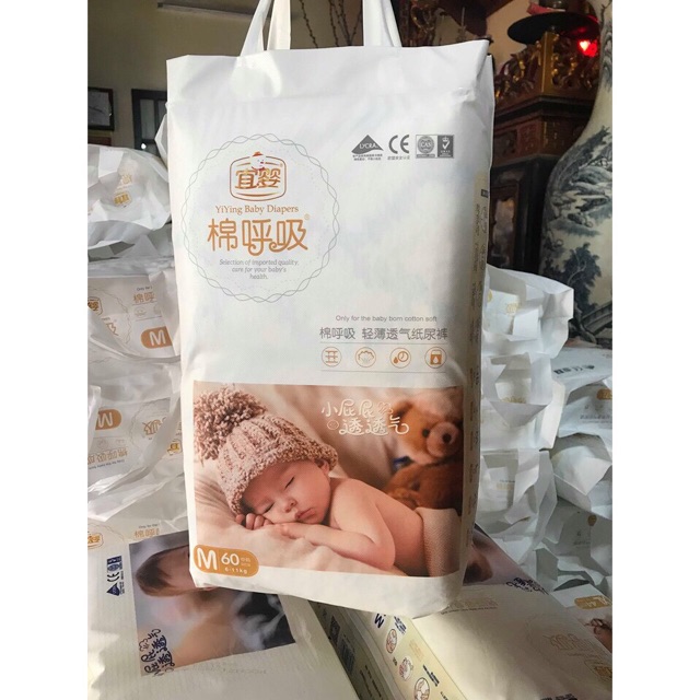 Tã/bỉm quần/dán Yiying hơi thở bông S72/M60/L52/XL44/XXL40/XXXL36