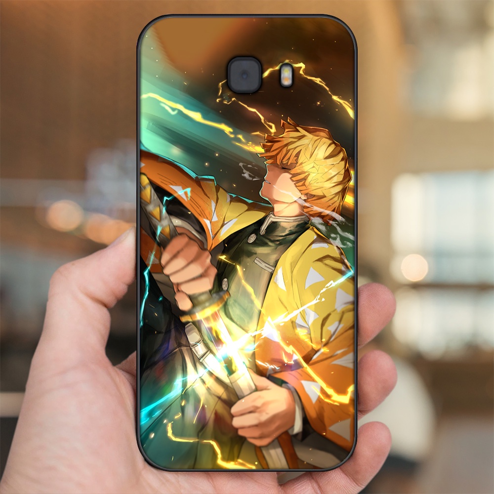 Ốp lưng Samsung C9 Pro viền đen in hình Zenitsu Kimetsu no Yaiba