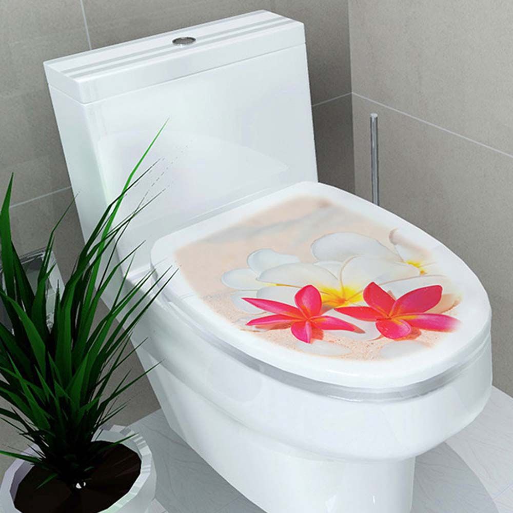 Miếng dán trang trí nắp bồn cầu bằng vinyl chống thấm nước 32*39cm