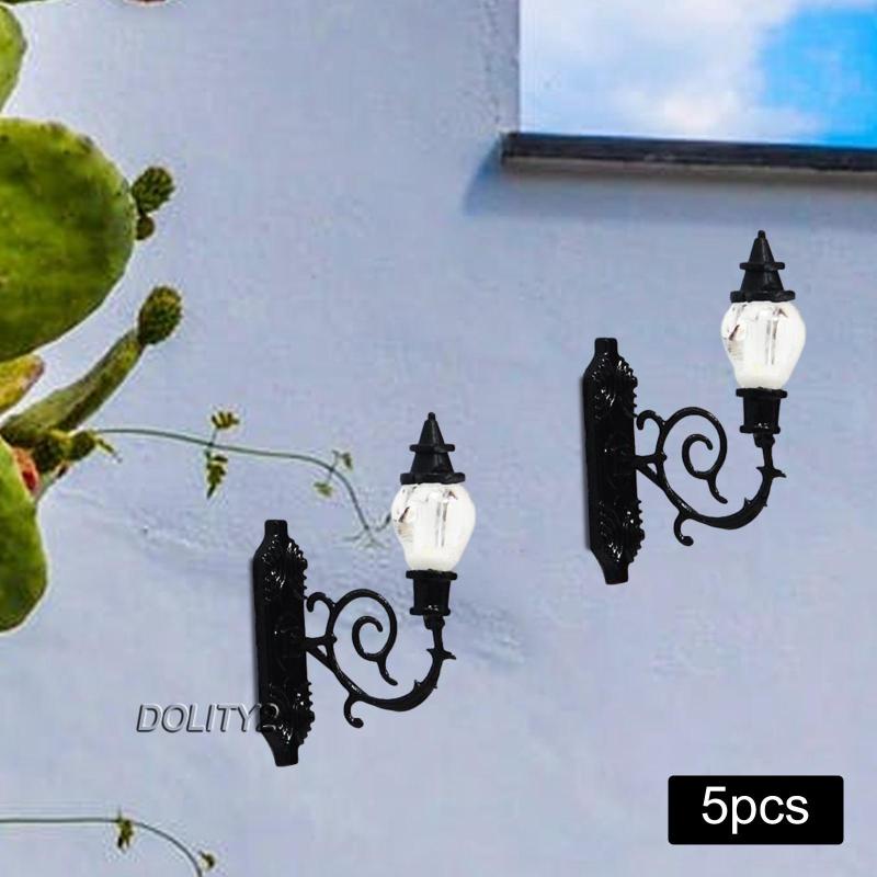 [Dolity2] 5 Đèn LED Gắn Tường Trang Trí Nhà Búp Bê / Tỷ Lệ 1: 12