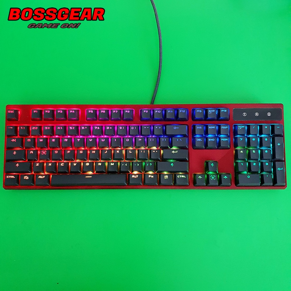 Bàn Phím Cơ Armscool HK107 RGB Màu đỏ đen ( Blue Switch, LED RGB )