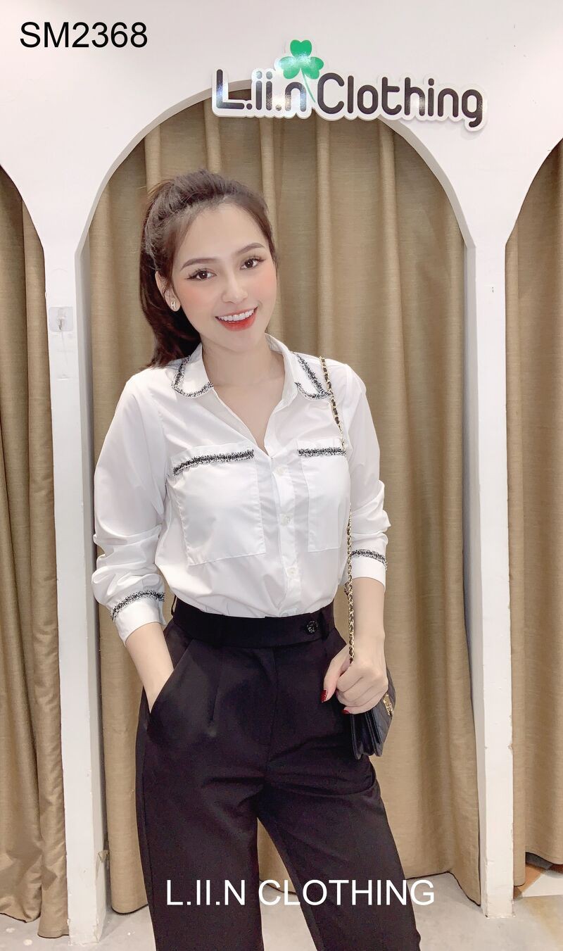 Quần dài nữ Suông Đen dáng Basic công sở thời trang Liin Clothing Q3090