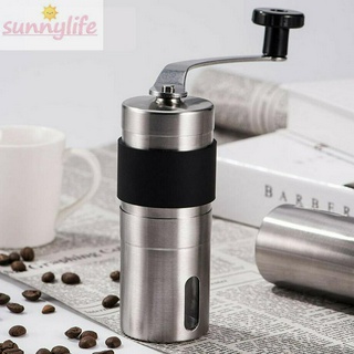 Dụng cụ xay cà phê / hạt bằng tay chất liệu thép không gỉ xoay 360 độ
