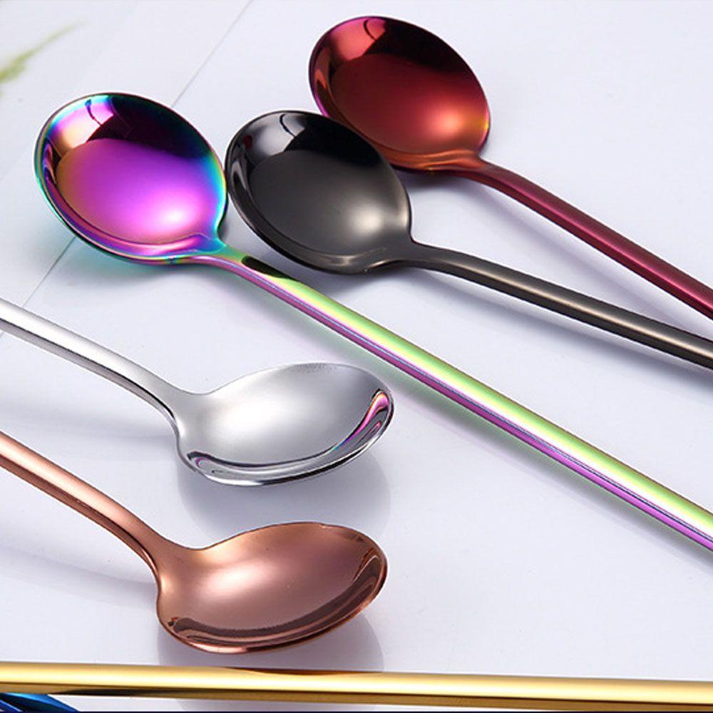 Muỗng Khuấy Cà Phê Bằng Thép Không Gỉ Màu Cầu Vồng