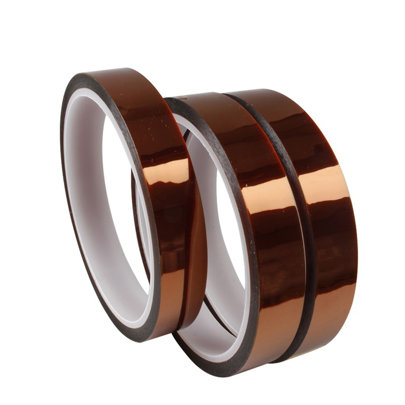 5 Cuộn Băng Keo Polyimide Cách Nhiệt Dài 33m Rộng 5 / 8 / 10 / 12 / 13 / 15 / 18mm