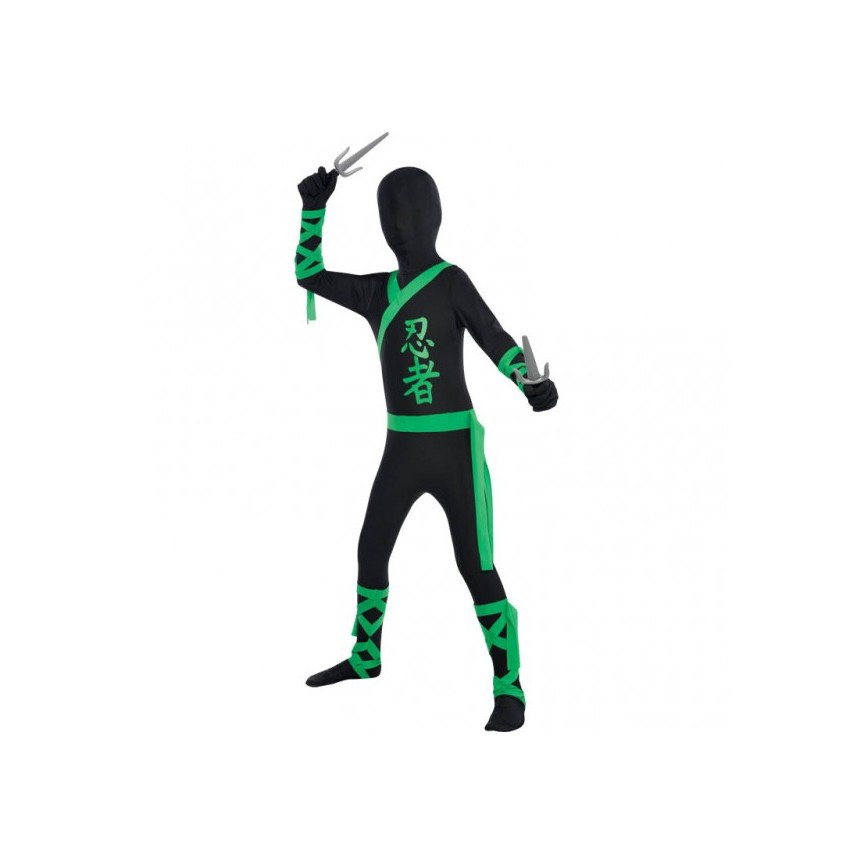 HM1080 Trang Phục Hóa Trang Ninja Nhật Bản Xanh Lá Cho Bé Trai Cao Từ 120cm Đến 130cm