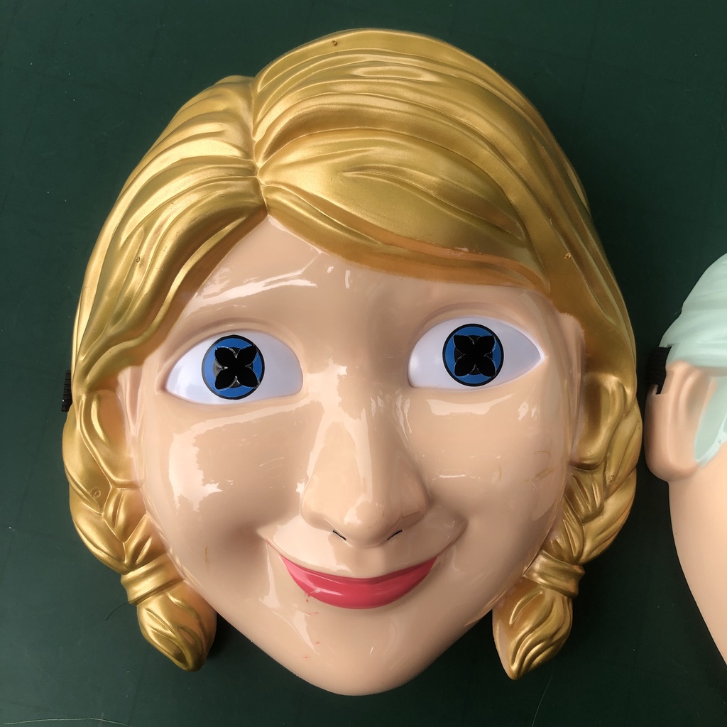 Mặt nạ Frozen nữ hoàng băng giá Elsa, Anna có nhạc hóa trang Halloween cho bé