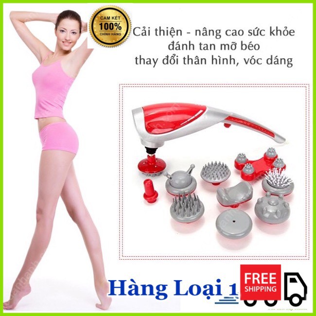 Máy Massage Cầm Tay 10 Đầu King Massager Hồng Ngoại Chính Hãng