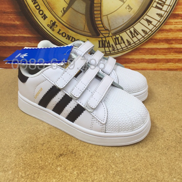 [24-35] Giày adidas superstar dán dính cho bé