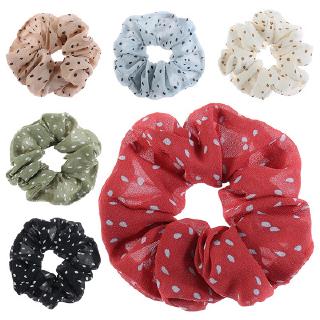 Buộc tóc scunchies chấm bi phụ kiện thời trang Decorme
