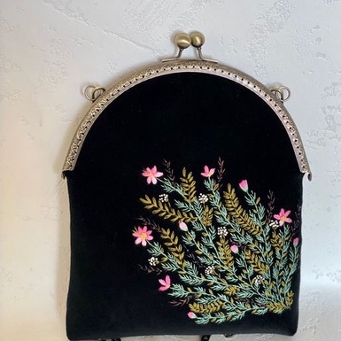 Túi Handmade Tự thêu DIY Đầy Đủ Phụ kiện- ví cầm tay sang chảnh - kit nguyên liệu tự bạn thêu tay thủ công- mie shop