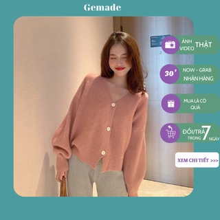 Áo cardigan dài tay cổ chữ V có khuy MSP430