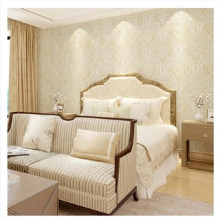 DECAL 1M GIẤY DÁN TƯỜNG KHỔ 60CM - KEM VÀNG CHÂU ÂU
