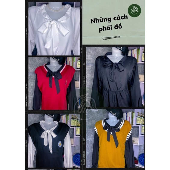 Váy babydoll thắt nơ tay phồng ulzzang, váy trắng cổ thắt nơ - từ tiệm váy nàng Thị | BigBuy360 - bigbuy360.vn