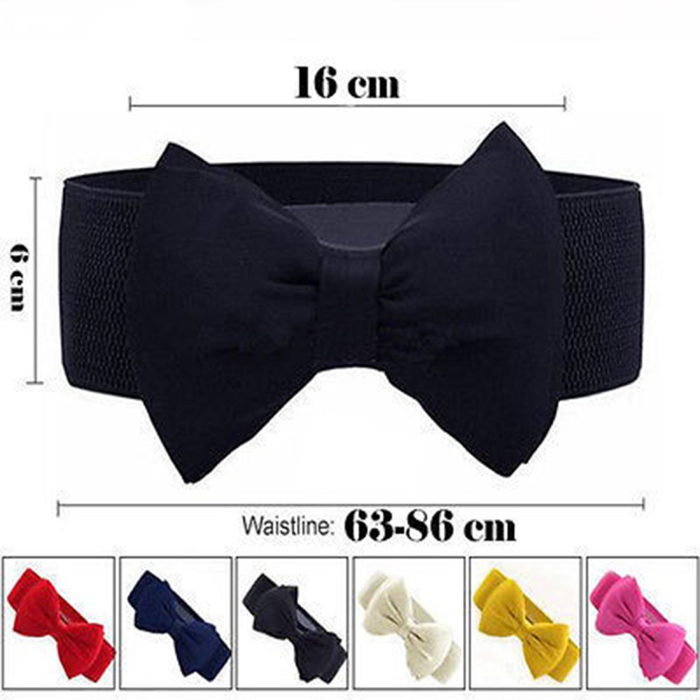 Thắt Lưng Nữ Bản Rộng Co Giãn Thắt Nơ Nhiều Màu