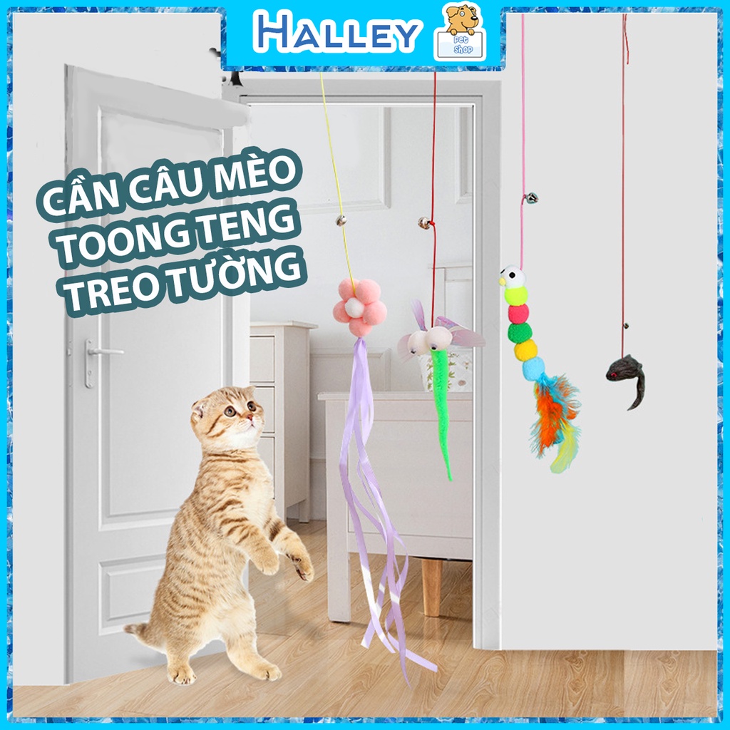 ĐỒ CHƠI CẦN CÂU MÈO GẮN TƯỜNG TOONG TEENG - HALLEY