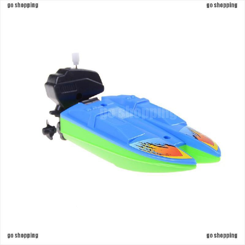 {go shopping}1 PC 1 PC Summer Outdoor Pool Ship Toy Wind Up Swimming Motorboat Boat Toy  For Kid