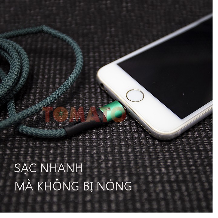 Cáp Sạc IPhone Tự Ngắt Khi Pin Đầy IBESKY LS41 Sạc Nhanh 5A Dài 1M2 , Chống Gãy Chống Rối - Phụ Kiện Tomato