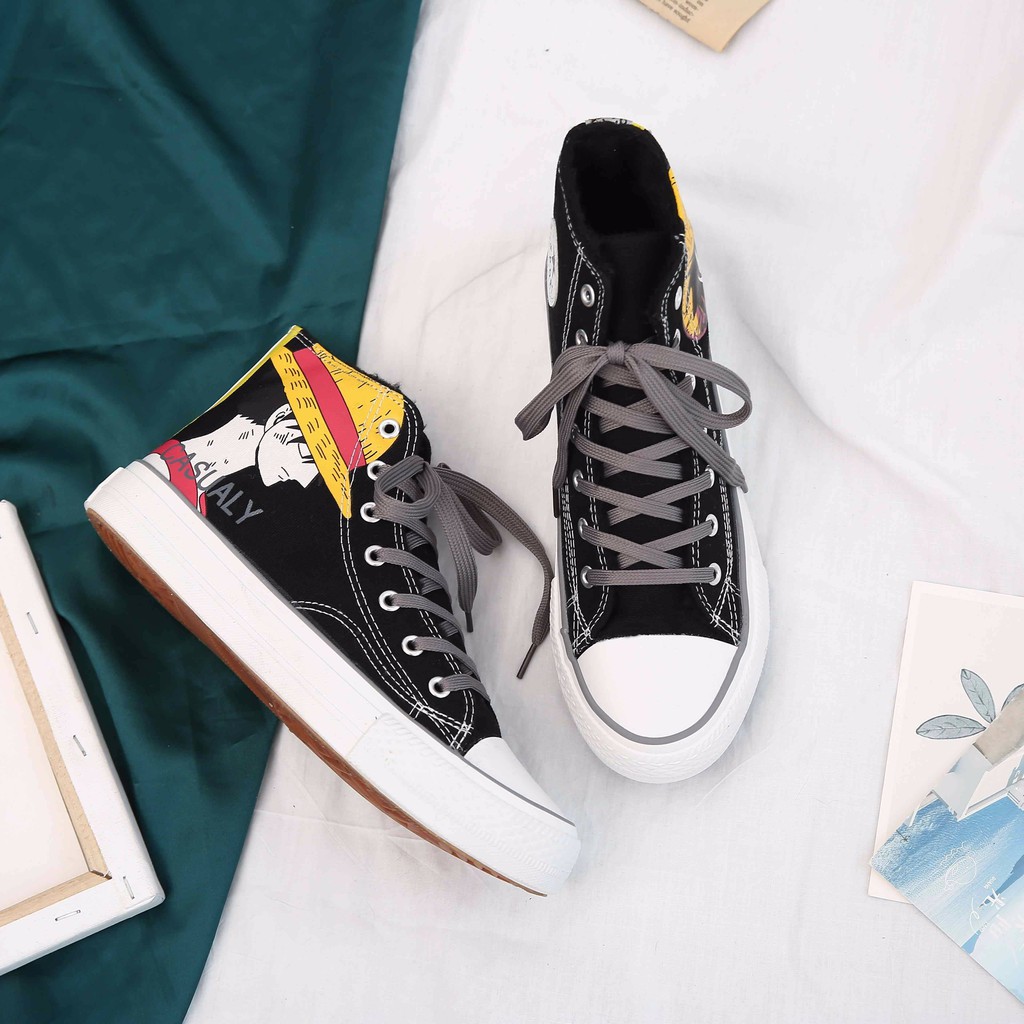 One Piece Plus Velvet Canvas Giữ Ấm Giải Trí giày nam | BigBuy360 - bigbuy360.vn