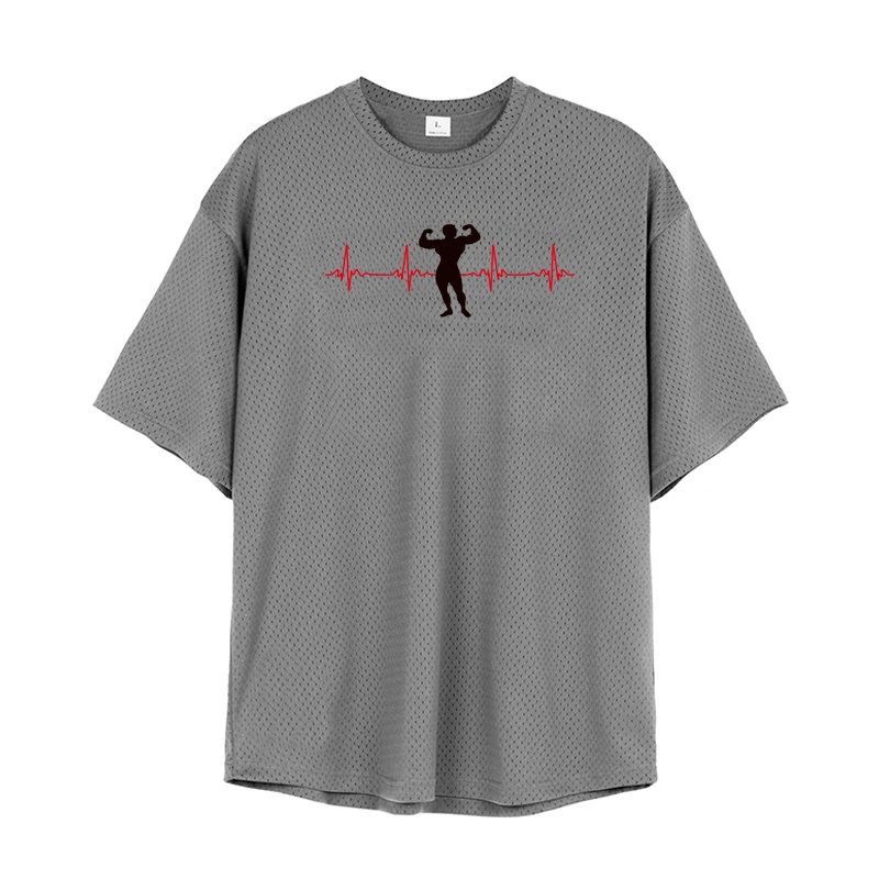 Áo Thun Thể Thao Tay Ngắn Phối Lưới Thoáng Khí Khô Nhanh Thời Trang Mùa Hè Mới 2022 Cho Nam