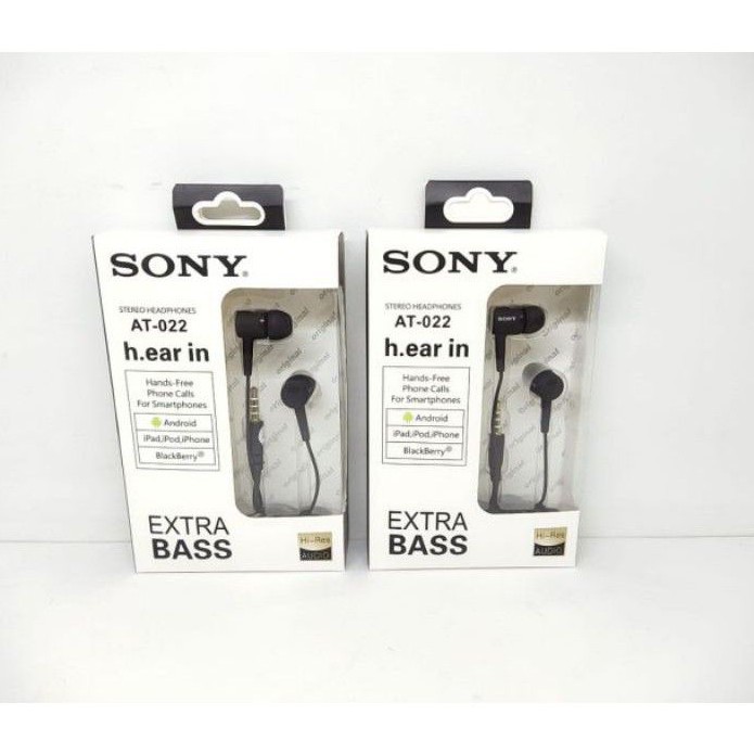 (hàng Có Sẵn) Tai Nghe Sony At-022 Super Bass Jack 3.5mm + Mic Giá Rẻ Nhất