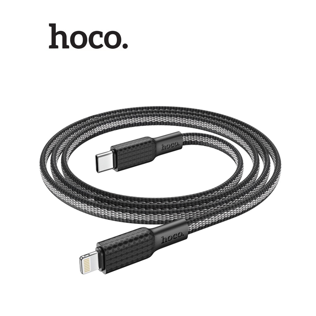 Cáp sạc PD20W Hoco X69 Type-C to vải dệt dây dẹt dài 1M cho ip/tablet táo