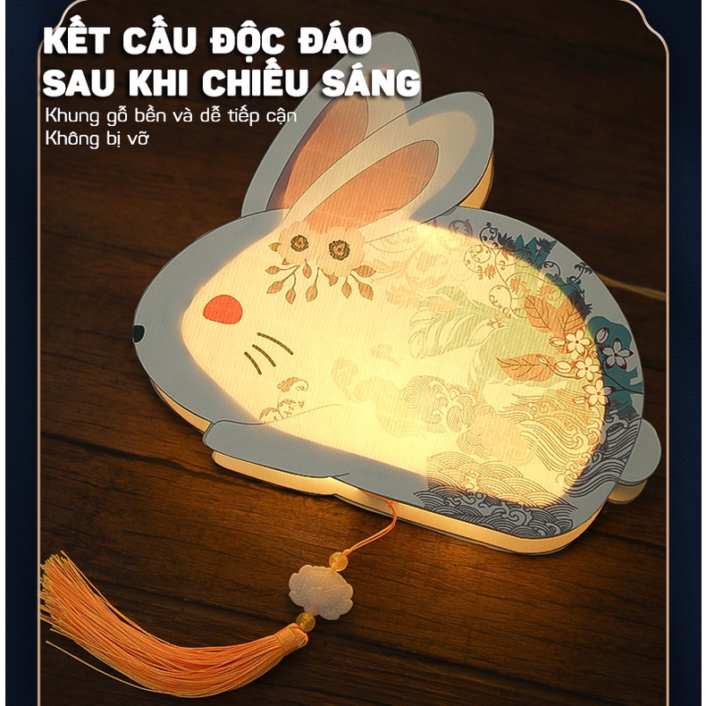 Đèn Lồng Gỗ Lễ Hội Trung Thu Hình Động Vật Đáng Yêu III Phát Sáng Cho Bé GEAR79