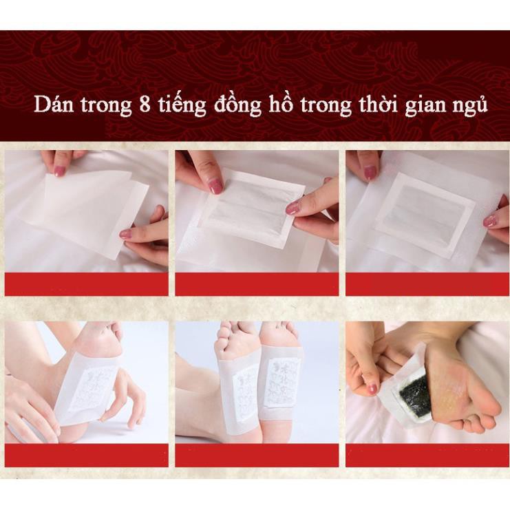 Hộp 50 Miếng Dán Chân Ngải Cứu Thải Độc Cải Thiện Thiếu Ngủ Mất Ngủ