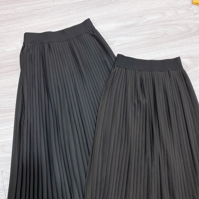 Chân váy maxi xếp ly dài cạp chun co giãn, Chân váy dáng dài cạp cao CV913 - NhiNhi Shop