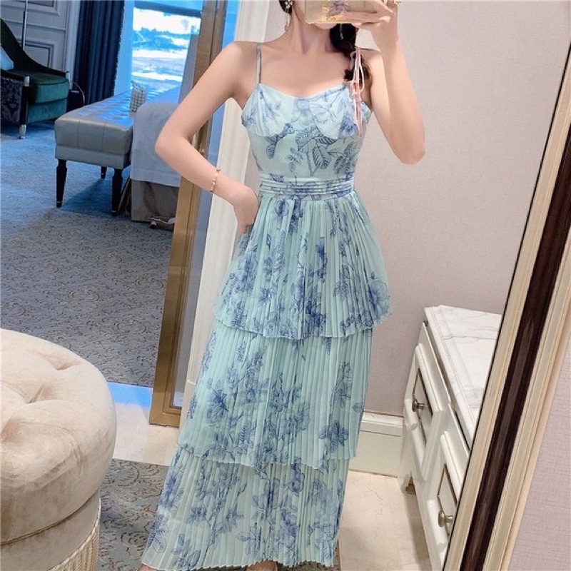 Đầm maxi 2s dập ly cup