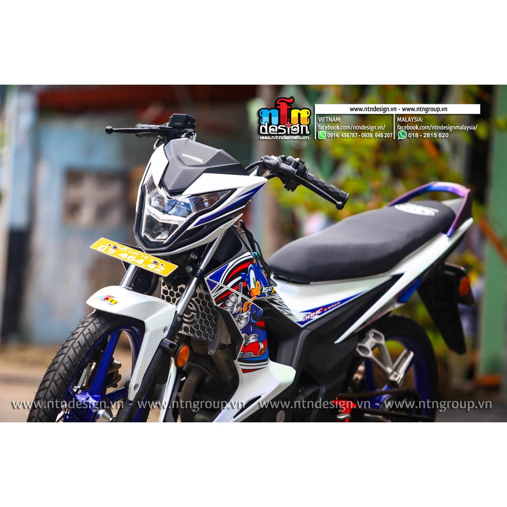 Tem Rời Dán Xe Sonic Mẫu Nhím Sonic Cực Chất, Hàng 3 Lớp Chất Lượng Cao