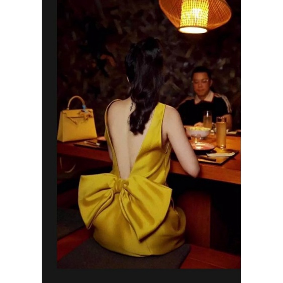 Đầm nơ siêu to hàng thiết kế cao cấp