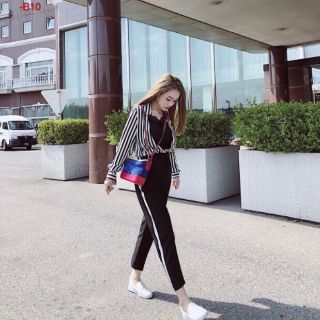 ÁO SƠ MI SỌC PHỐI REN ( ẢNH THẬT)