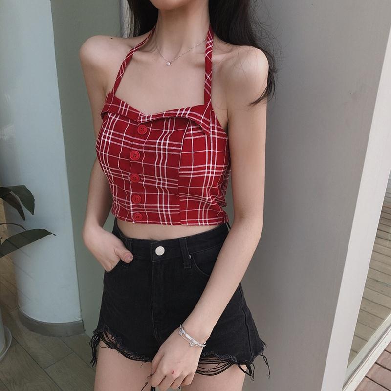 Áo Croptop Nữ Tay Ngắn Ôm Dáng Phong Cách Hong Kong