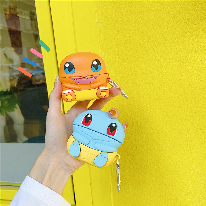 Vỏ bảo vệ hộp sạc không dây phong cách Pokemon thích hợp cho Airpods 1/2/3