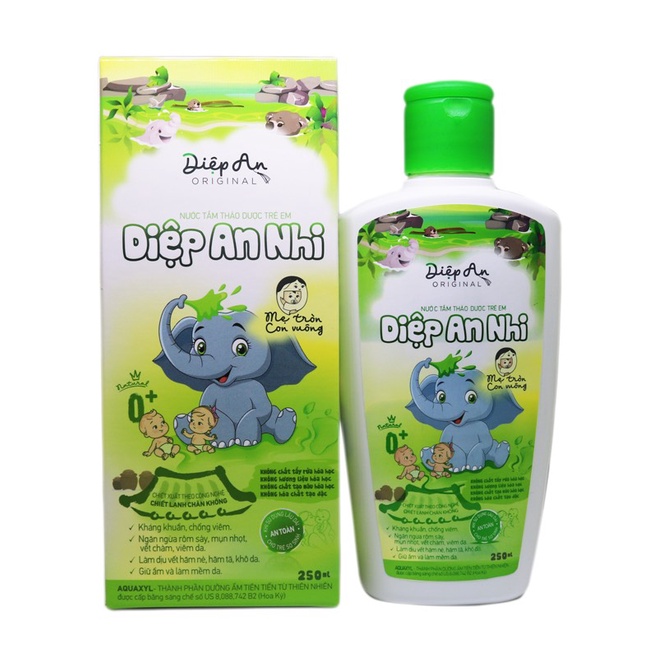 Nước tắm thảo dược Diệp An Nhi 250ml dùng được cho trẻ sơ sinh