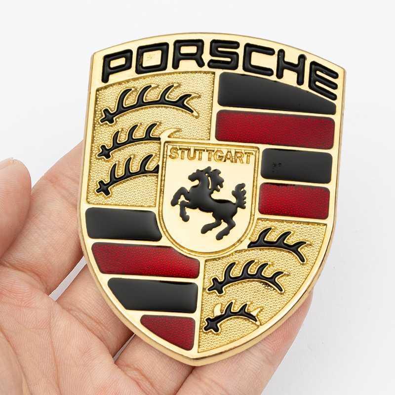 Miếng Dán Logo Ferrari Porsche Lamborghini Bằng Kim Loại Trang Trí Thân Xe Hơi