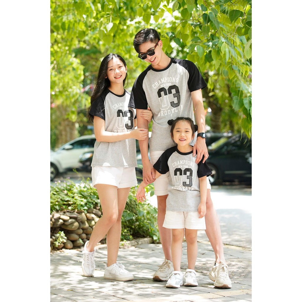 Áo phông nam SAYME tay raglan vải thun cotton co giãn, set gia đình đi biển đi chơi đều đẹp MCTS0020