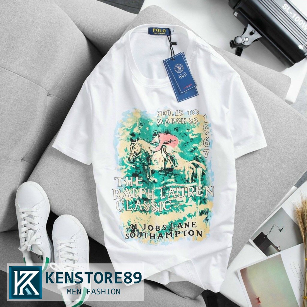 Áo thun nam cổ tròn thời trang hình cưỡi ngựa cực đẹp KENSTORE89 ATV206