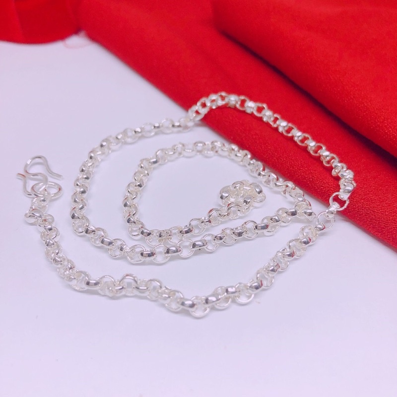 Dây chuyền bạc, vòng cổ cho bé trai chuẩn bạc ta sáng đẹp - Kho sỉ bạc Nhất Linh