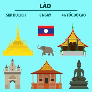 Sim Du lịch Lào 7 Ngày Không giới hạn data 4G