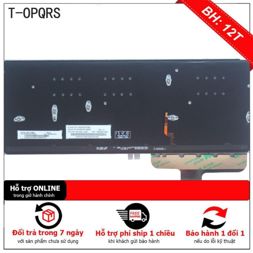 Bàn phím laptop ASUS Zenbook UX301 UX301L UX301LA UX301LA-DH71T  Màu bạc , có đèn led, có đèn bàn phím