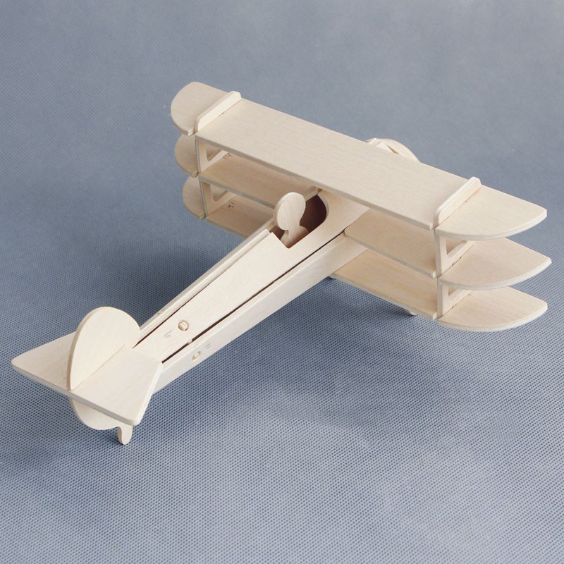 Đồ chơi lắp ráp gỗ 3D Mô hình Máy bay Spowith Triplan