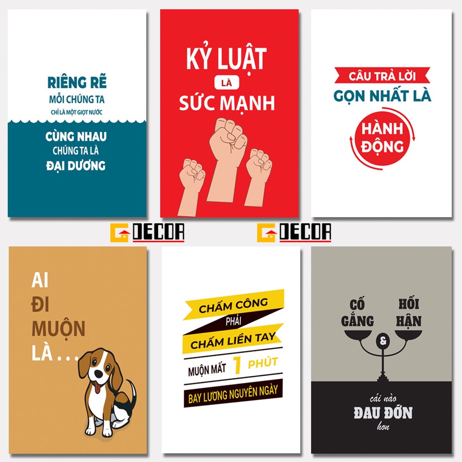 Tranh treo tường canvas 1 bức tạo động lực trang trí văn phòng, tranh cổ động treo phòng làm việc, chữ 04
