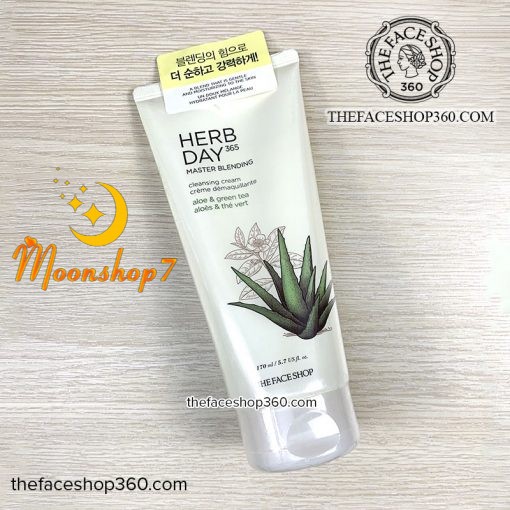 Kem tẩy trang The Face Shop Herb Day 365 Master Blending Cleansing Cream TFS loại bỏ sạch bụi bẩn 170ml