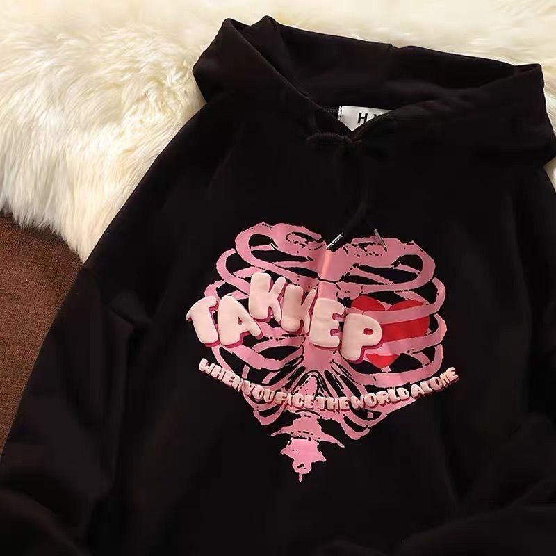 ÁO HOODIE IN HÌNH TRÁI TIM ÁO NAM NỮ THU ĐÔNG 2023