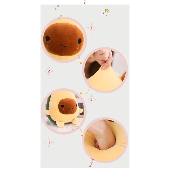 Gối ôm gấu bông hình quả bơ đáng yêu siêu cute