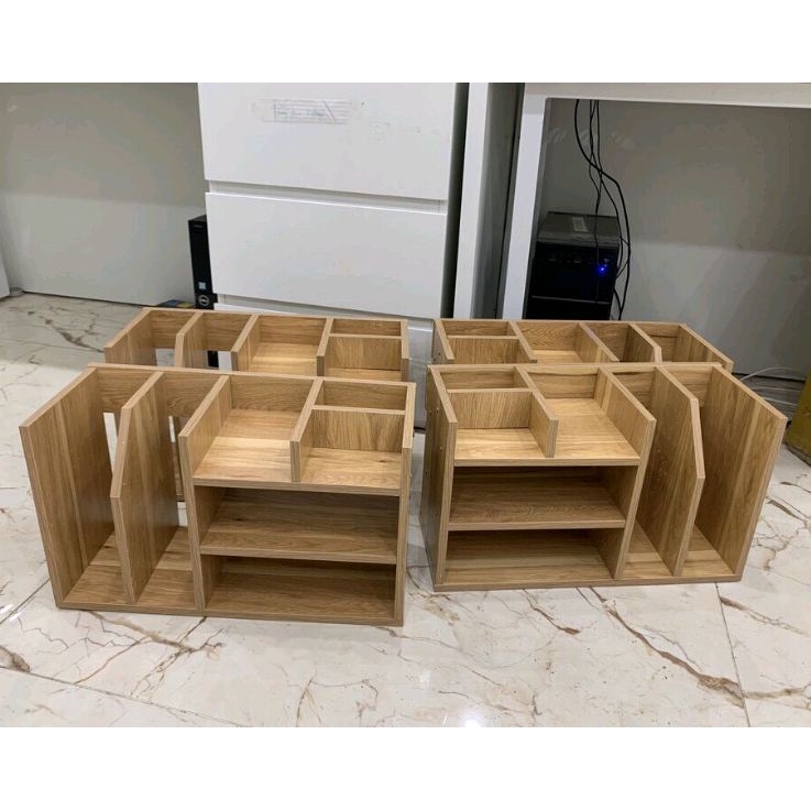 Kệ để hồ sơ văn phòng tiện lợi, kệ sách để bàn nhỏ gọn gỗ MDF chống ẩm cao cấp