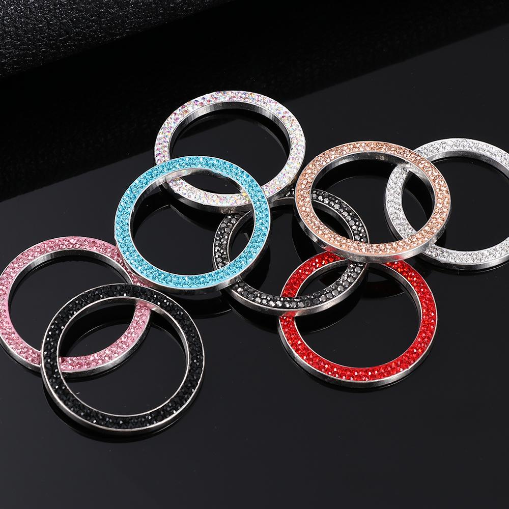 Nhẫn SHOUKEY Lấp Lánh|Nhẫn Thiết Kế Độc Đáo Thời Trang Cao Cấp|Ốp Nút Bấm Khởi Động Xe Hơi Họa Tiết Kim Cương Sang Trọng